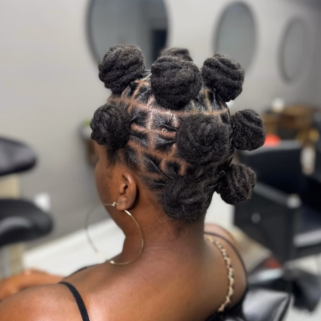 Bantu Knot Mini Buns