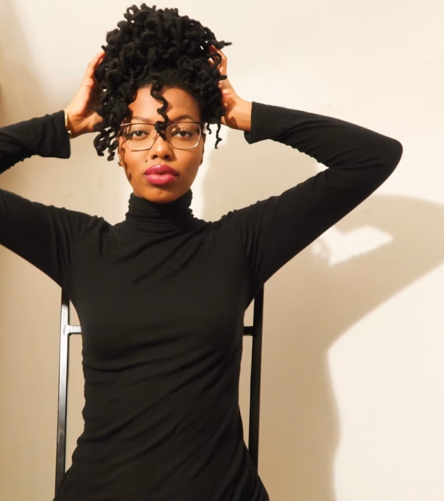 Curly Loc Puff Updo