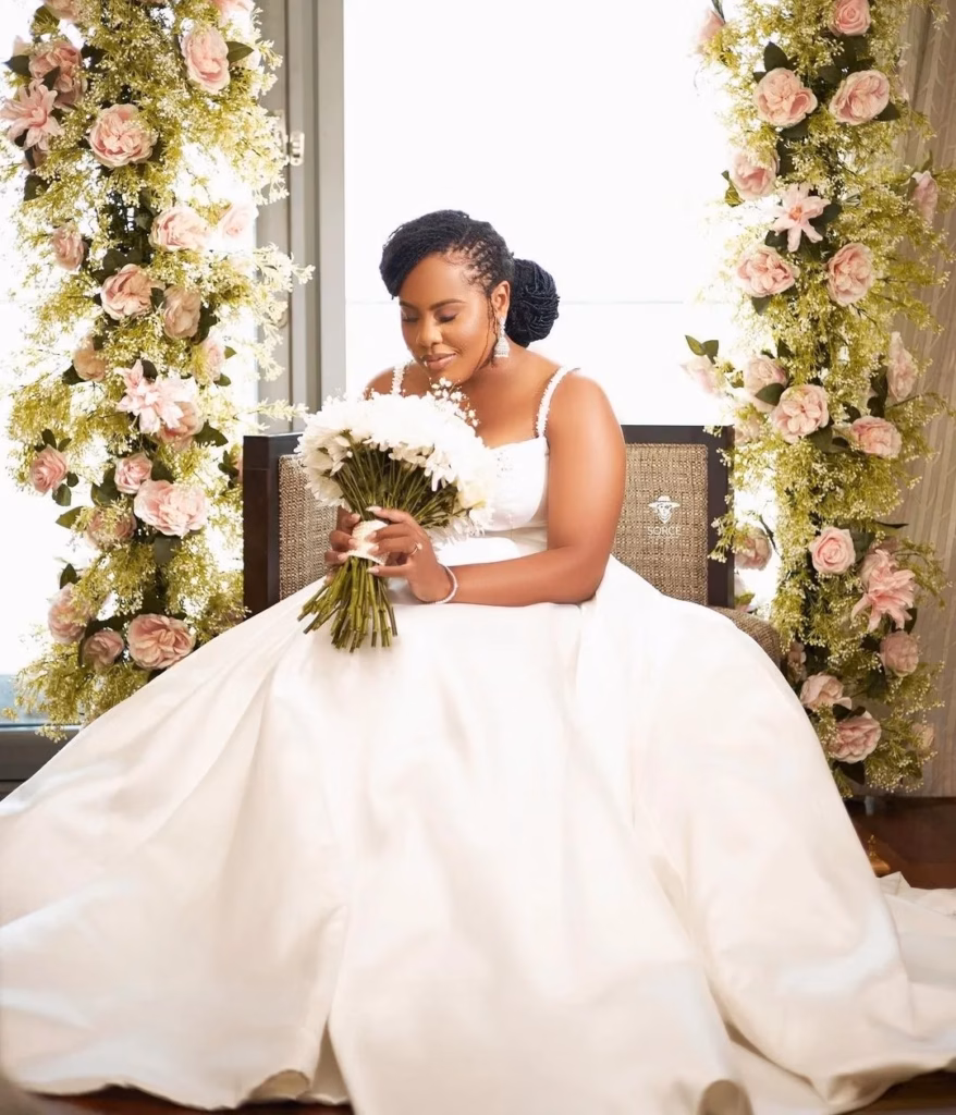 Low Loc Chignon with Side Cornrows and Ball Gown Elegance