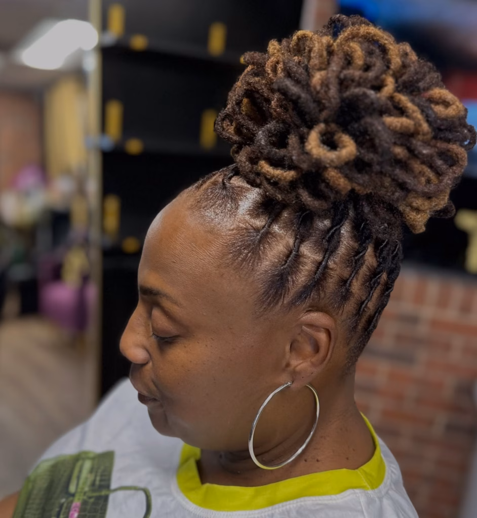 Textured Ombre Petal Bun