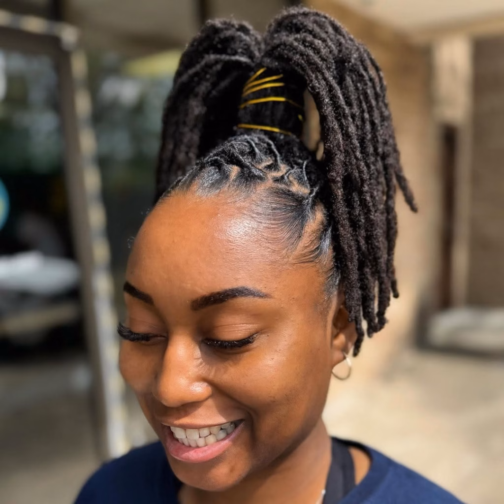  The High Crown Ponytail with Gold Wrap
