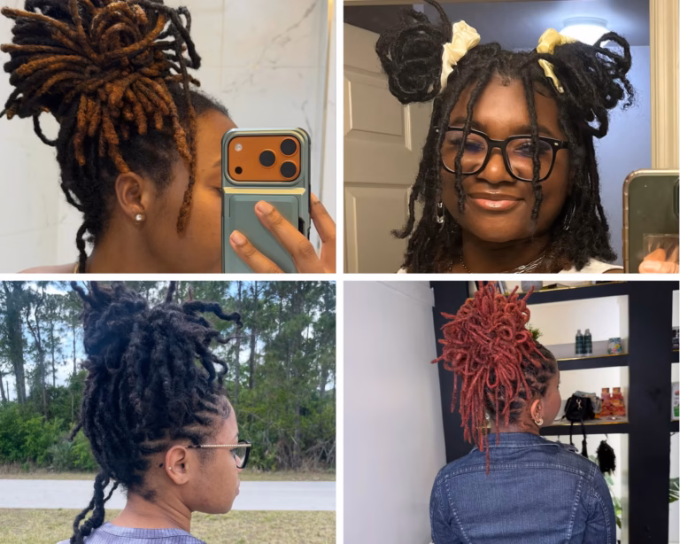 messy locs updos