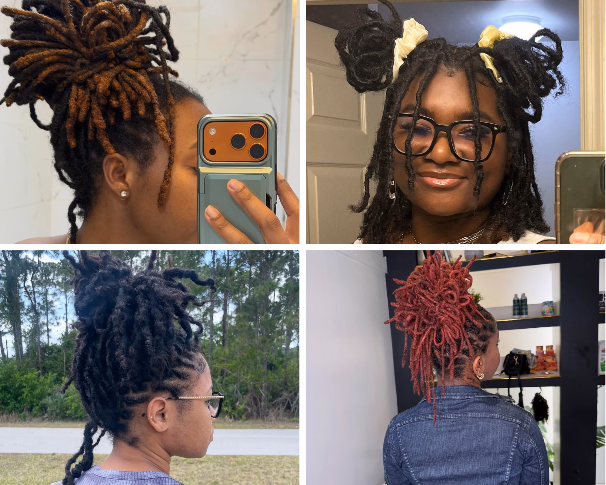 messy locs updos