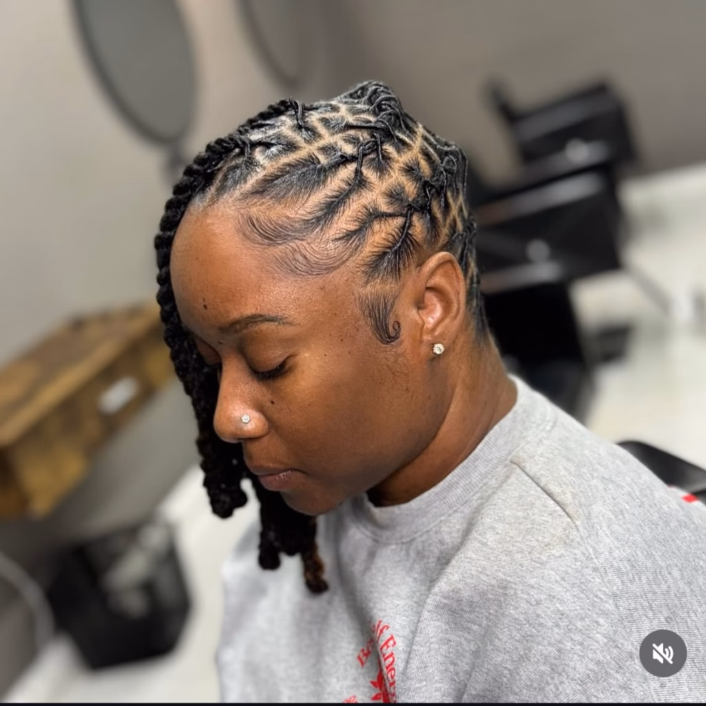 Side-Swept Locs (Formal Events and Weddings)