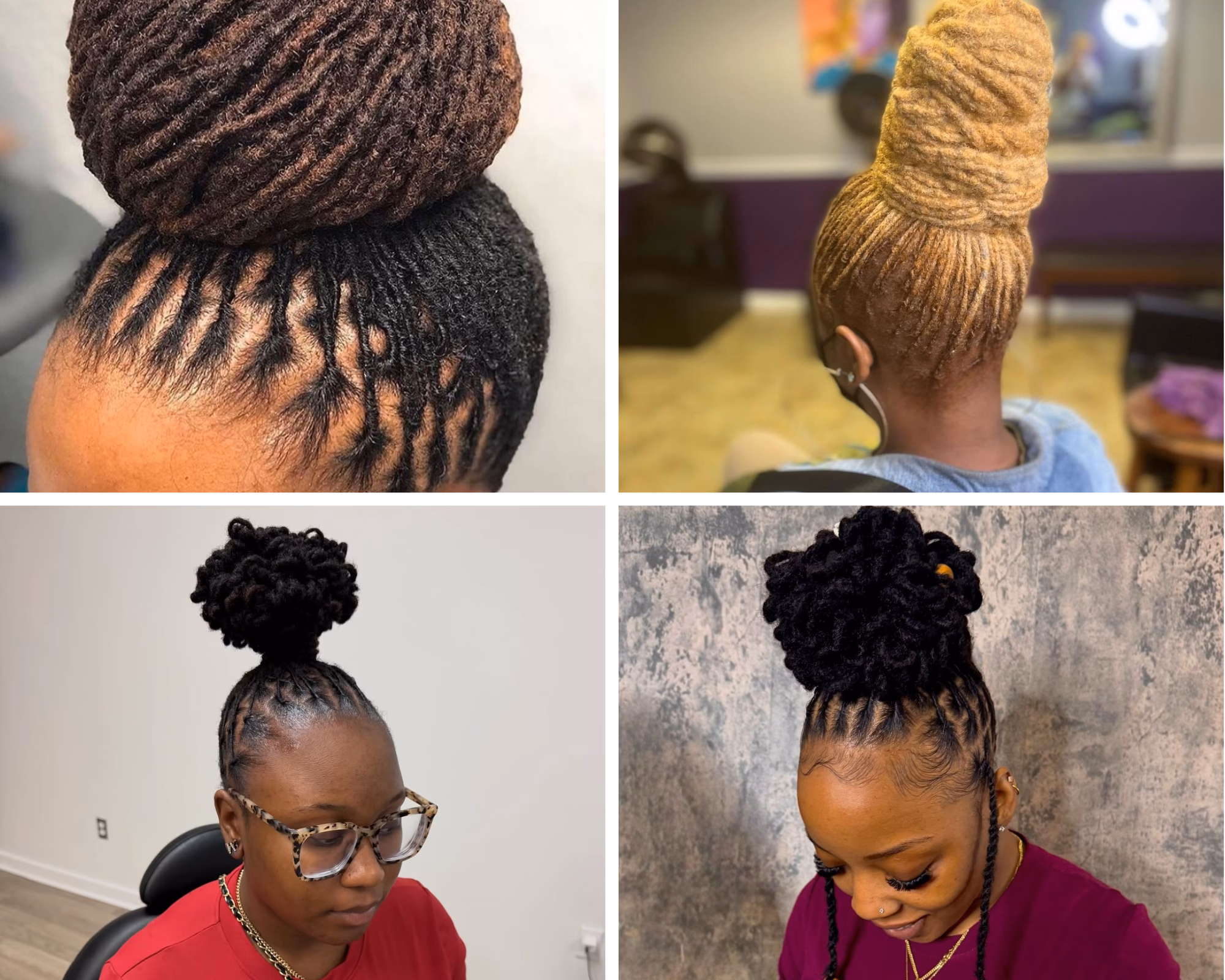 High Bun Locs Hairstyles