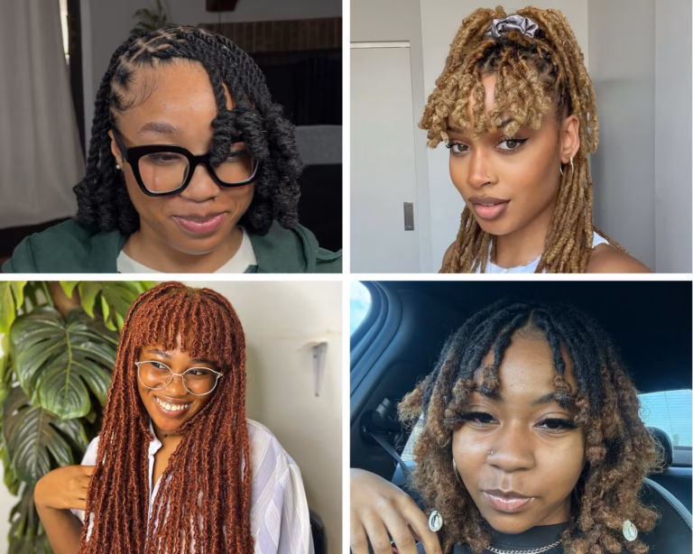 Locs with bangs styles for black women