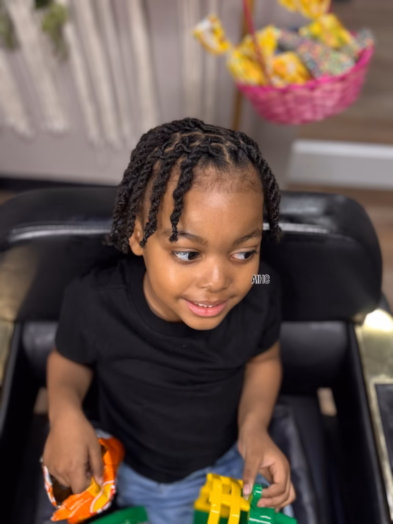 Loose Two-Strand Twist Starter Locs Worn Down