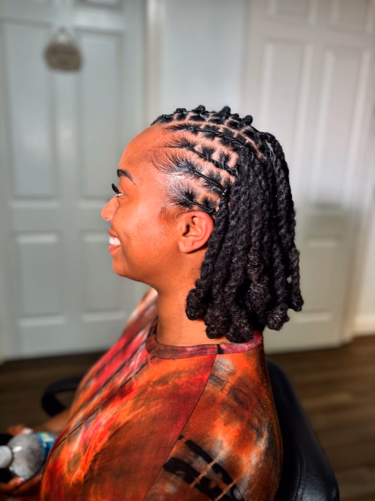 Bob-Length Locs with Fresh Diamond Parts