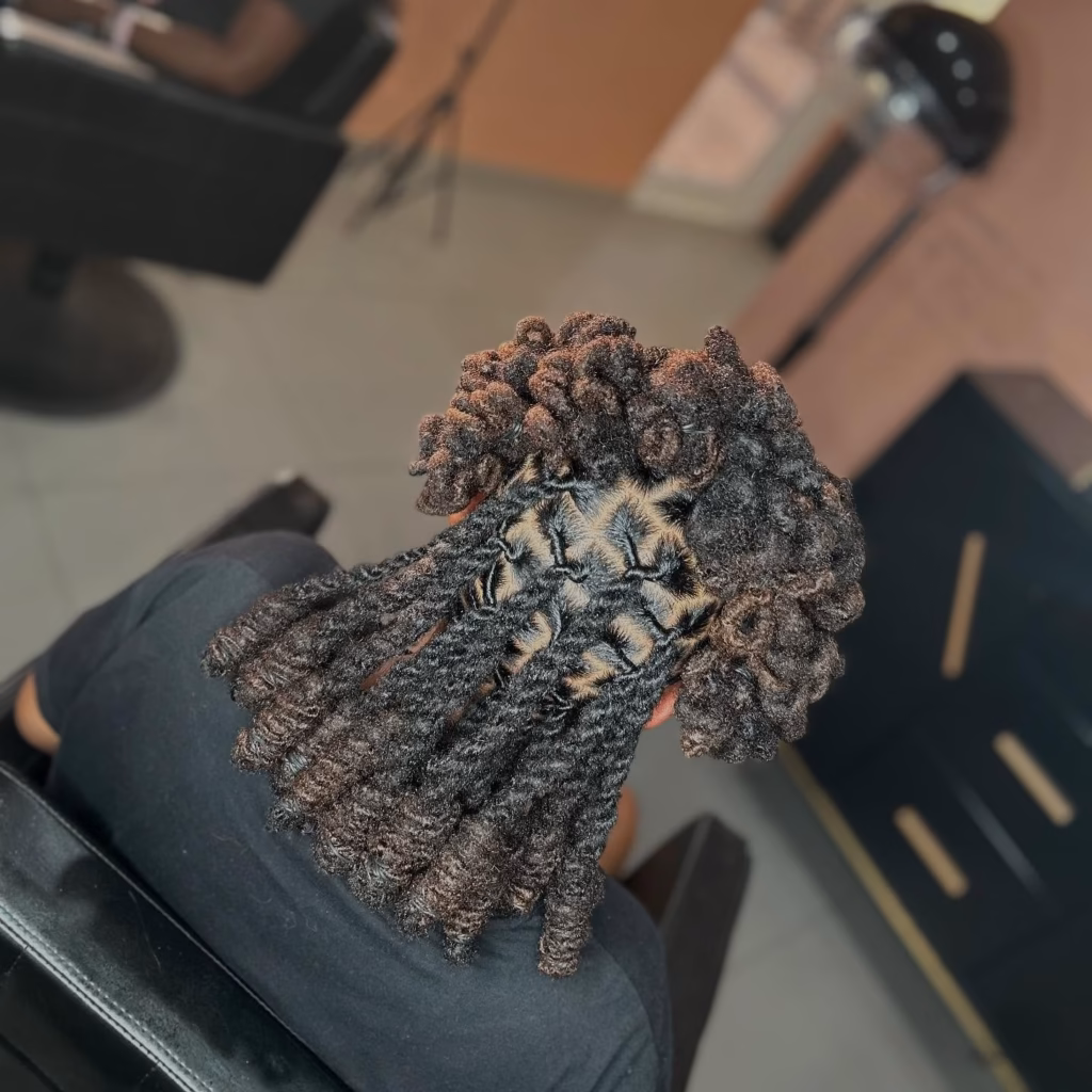 Full Curly Half Up with Diamond Parted Nape