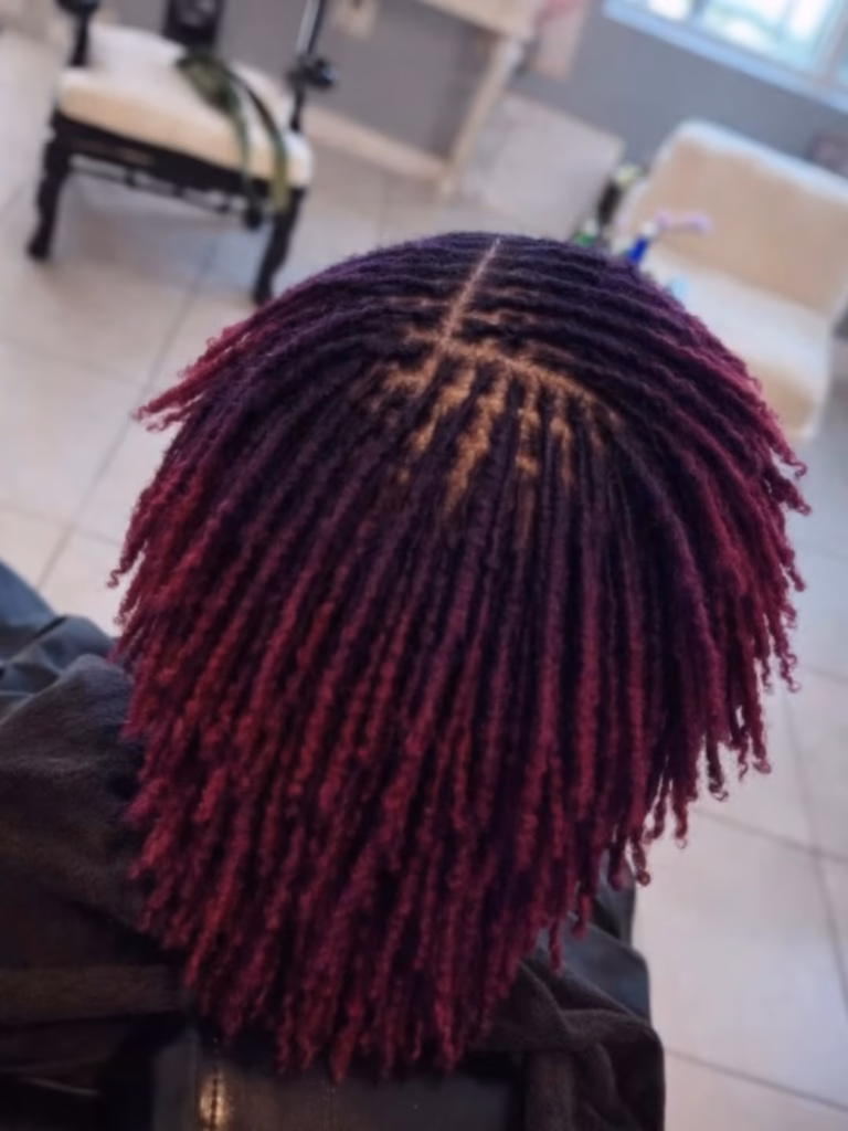 Golden Blonde Locs with Micro Retwist Roots