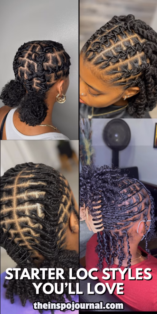 beautiful starter loc styles