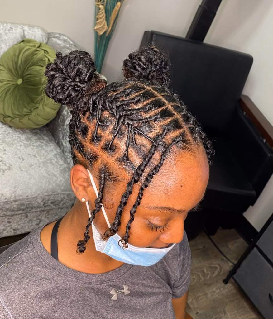 Space Buns with Wide Diagonal Rows