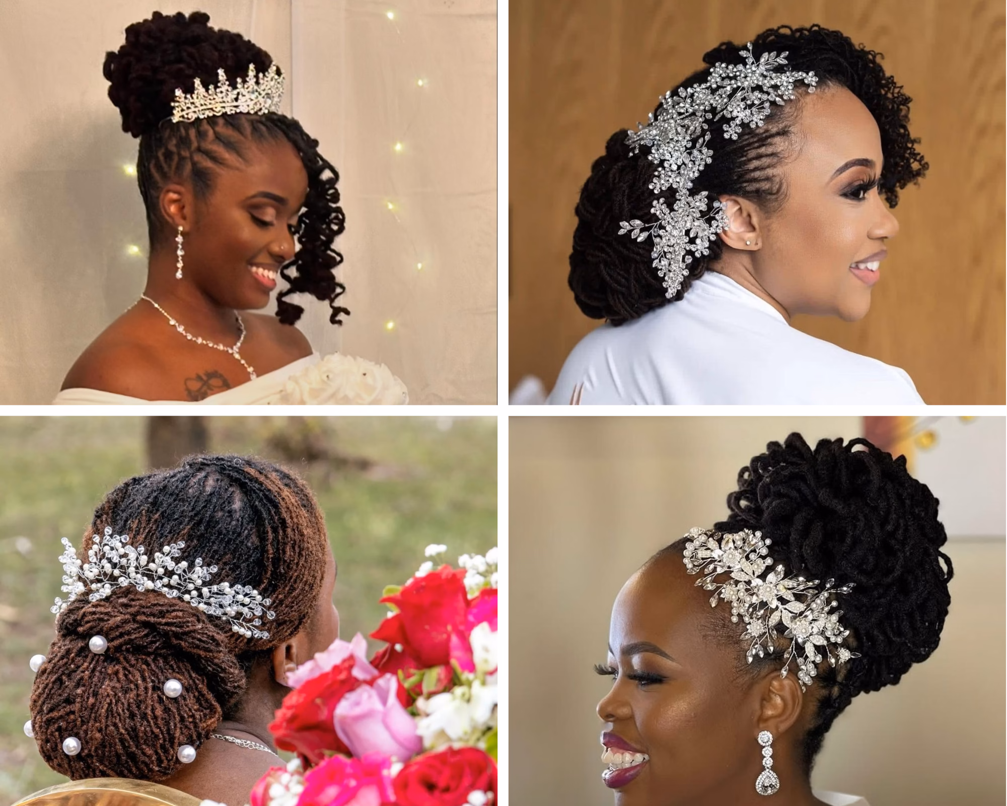 wedding loc updo styles for black brides